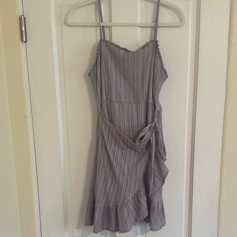 Forever 21 Lavender Ruffle Trim Top